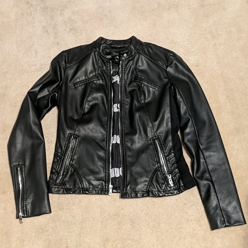 Guess moto faux leather jacket